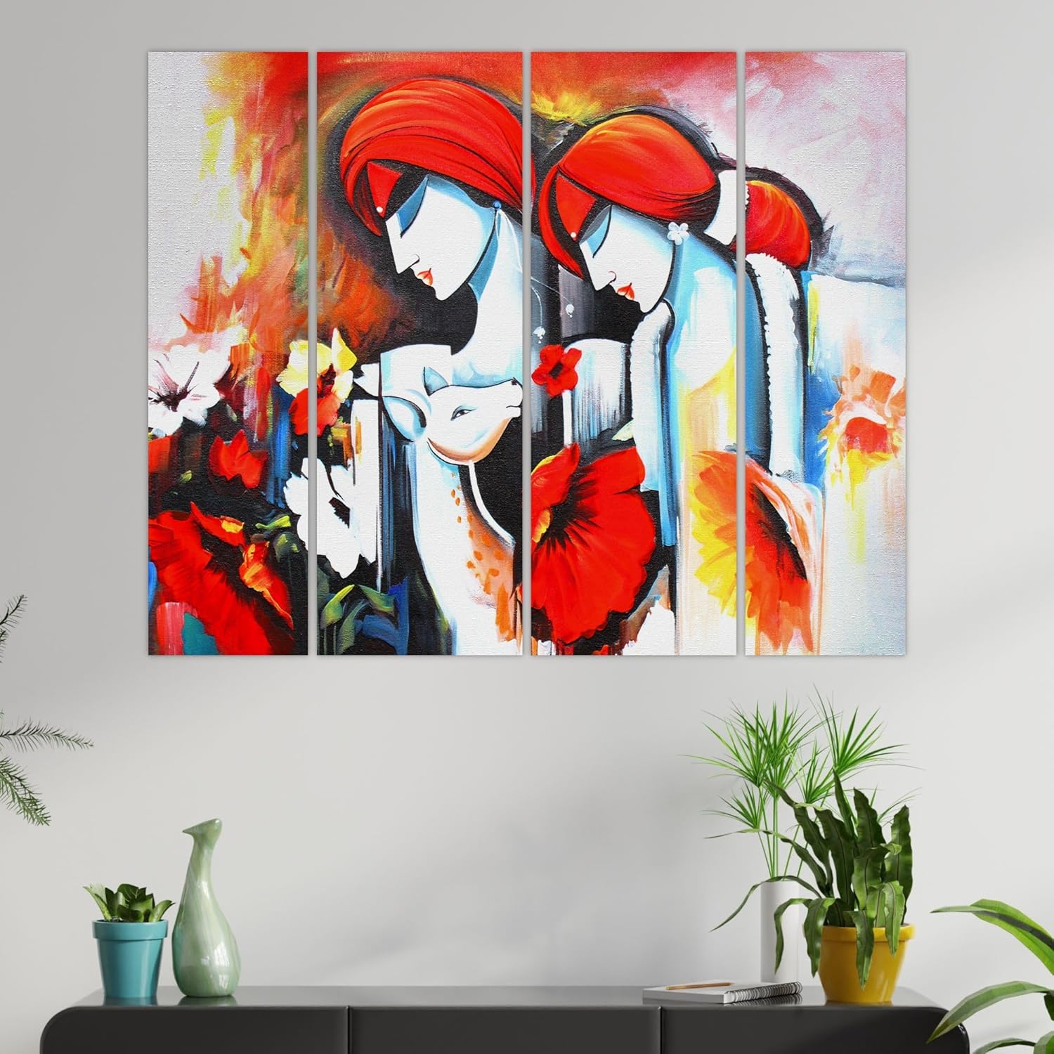 Shop Krishna-nize Your Home: Divine Love Framed Wall Art Quartet